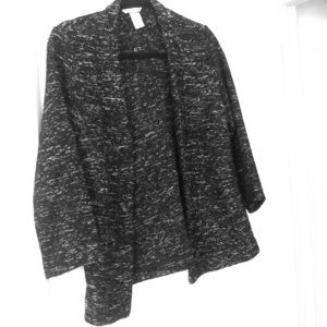 H&M black speckled sweater jacket
